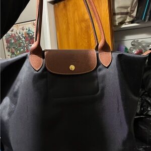 Longchamp Large Le Pliage Tote in Black